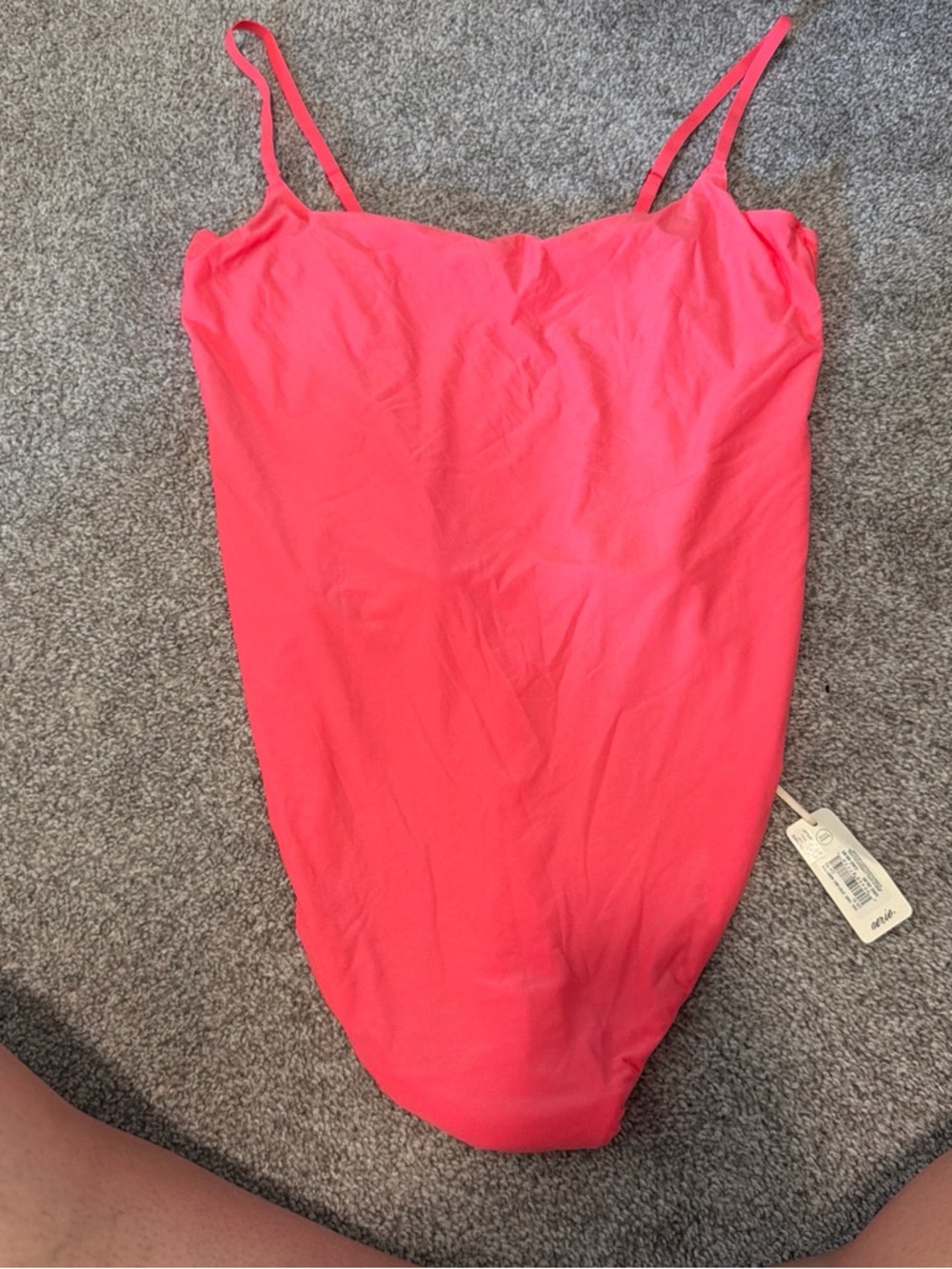 aerie SmoothEZ Bright Coral Pink Swimwear Top